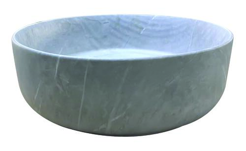 Vasque ronde à poser NAMI en céramique Ø34,6 x H. 11,4 cm - Béton